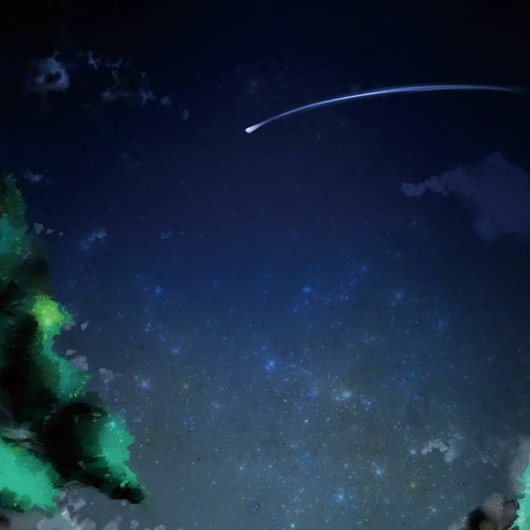 ぼくと羊 — 夜空